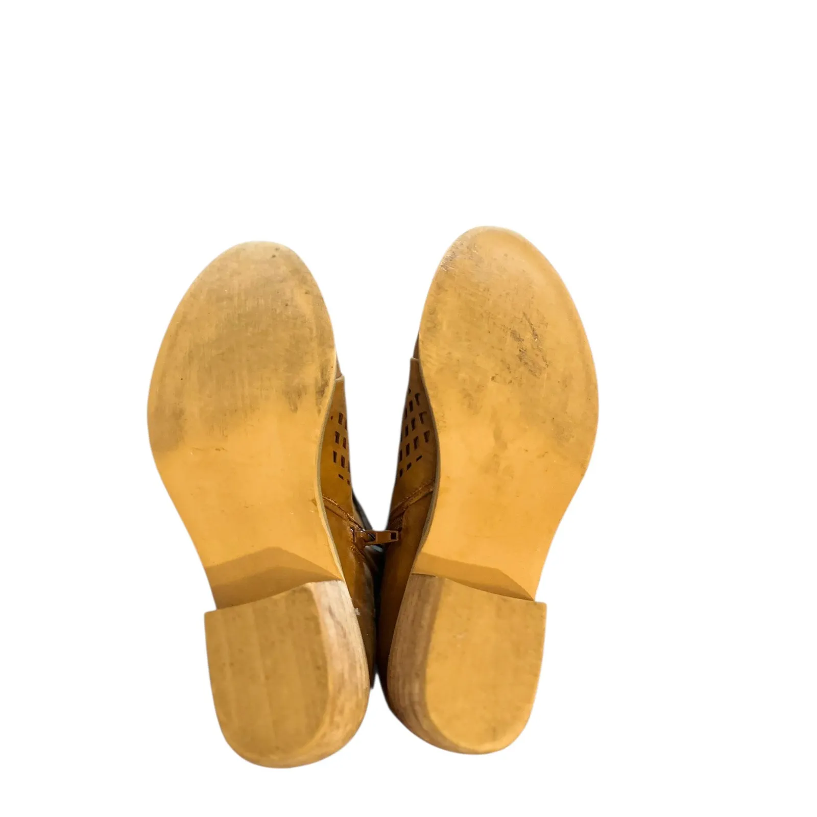 Brown Ankle Boots Women's Cutout‎ Western Buckle Moto Casual Shoes - Image 5