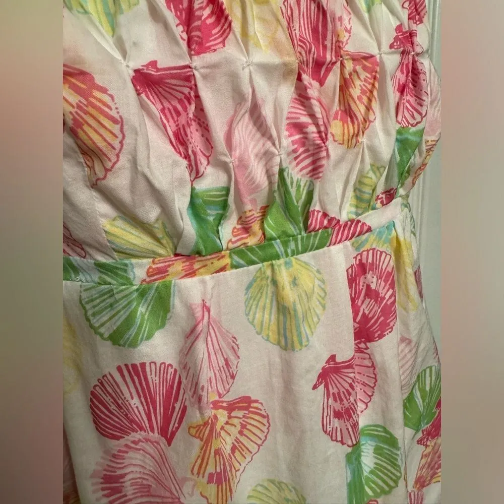 Vintage Lilly Pulitzer Size 4 Gweneth Dress Strapless Seashell / Clam Digger - Image 2