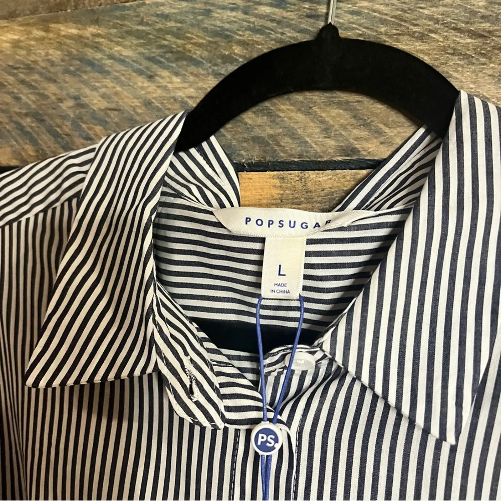 Popsugar Blue And‎ White Stripe Dress Size Large - Image 8