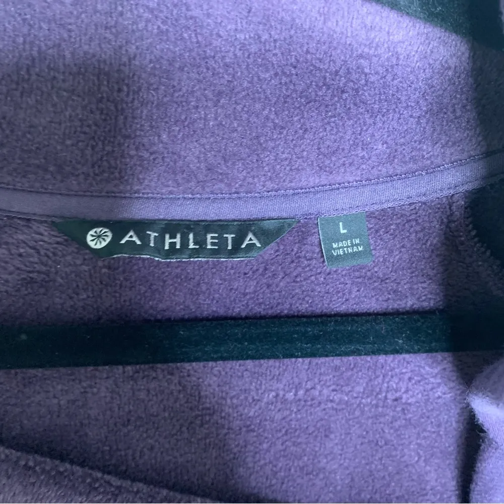 Athleta  purple cozy karma asym pullover jacket size large loungewear casual - Image 5