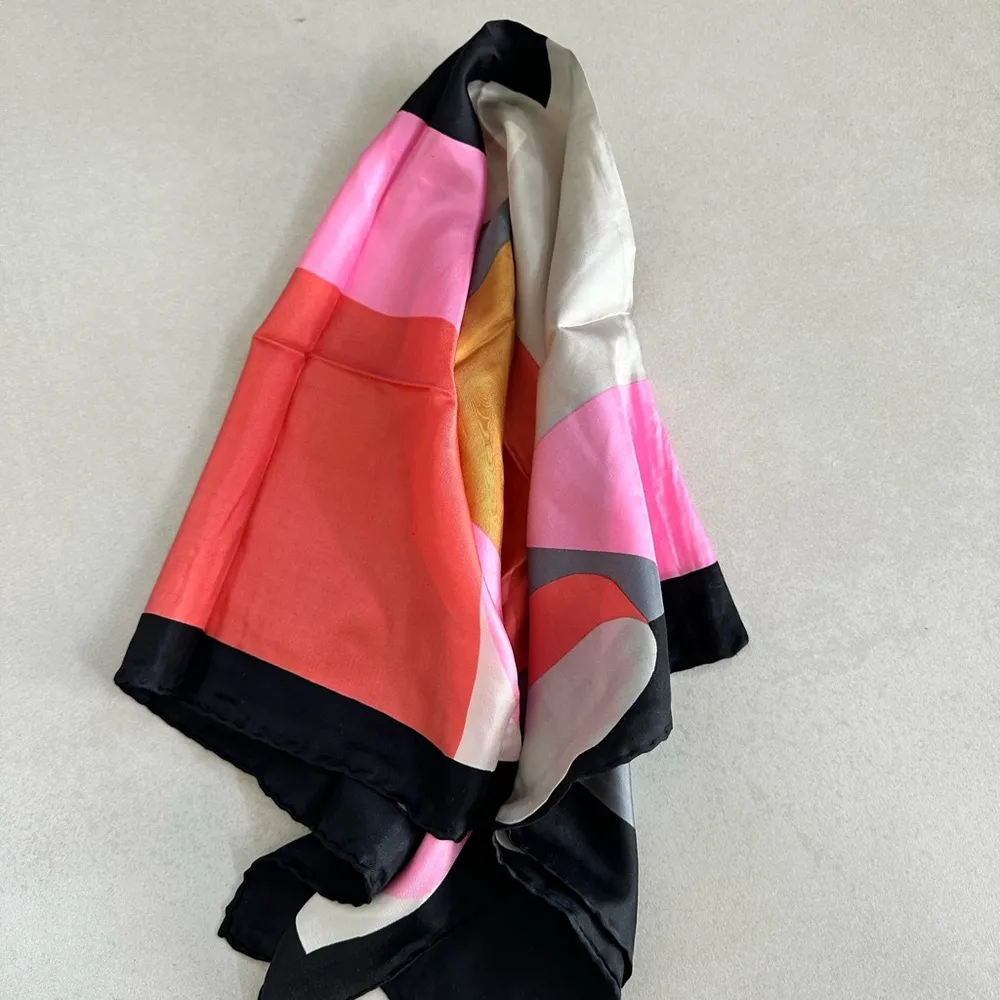 Vintage GlenTex Silk Scarf is a retro - Image 3