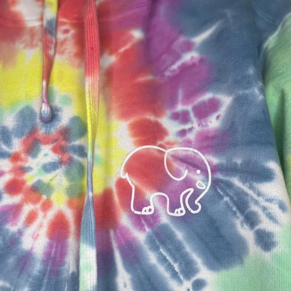Ivory Ella Elephant Tie Dye Hoodie - Image 3