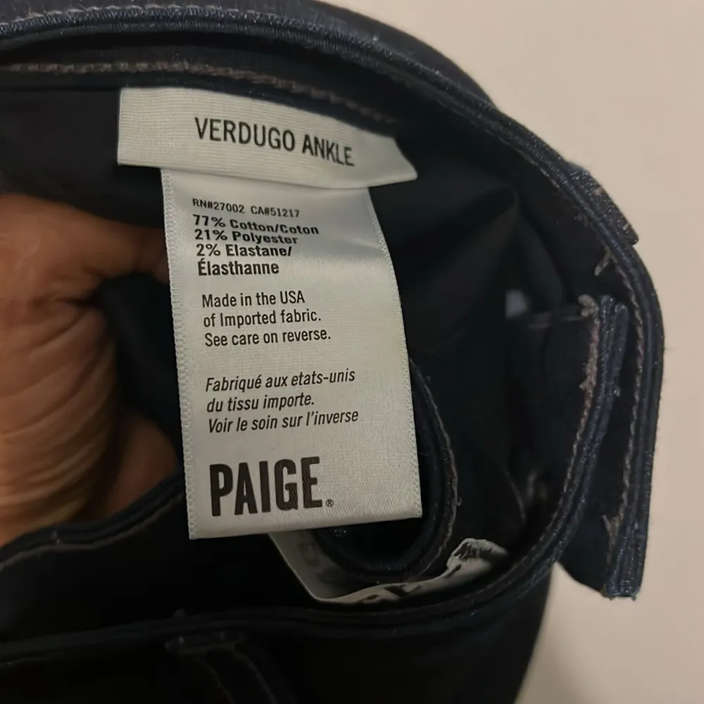 Paige Verdugo Ankle Ivan Dark Blue Wash Womens Skinny Jeans Size 27 - Image 10