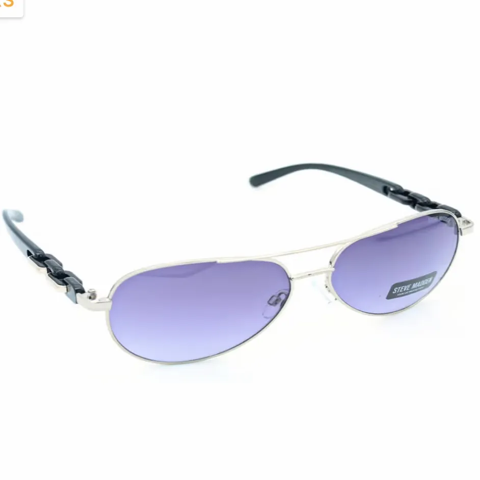 Steve Madden Aviator Black Susana Link Detail Sunglasses - Image 12