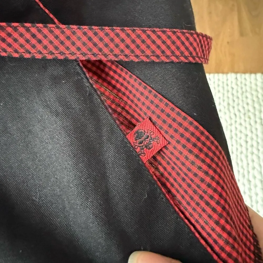 Vintage Tripp NYC Pleated Black Red Mini Skirt XS RARE - Image 6