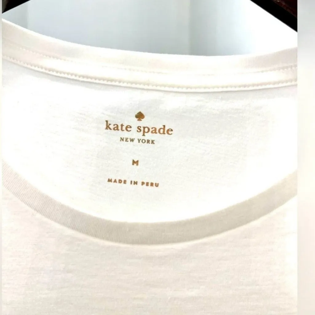 Kate Spade Pineapple Tee Medium 100% Cotton - Image 5