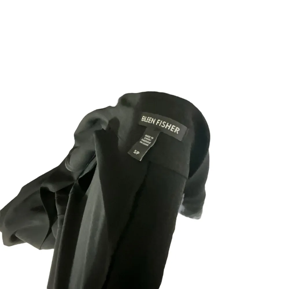 Eileen Fisher Long Line Georgette Silk Crepe High Collar Vest - Image 14