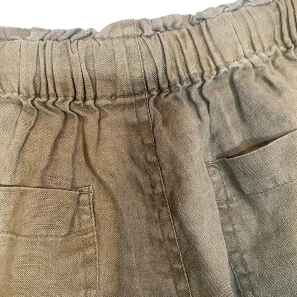 Forever 21 Drawstring Elastic Waist Basic Casual Shorts Olive Green Women Small - Image 8