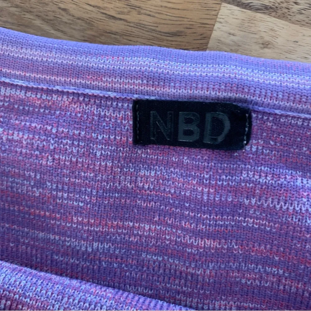 Purple Heathered Wrap Mini Skirt S (?) - Image 5