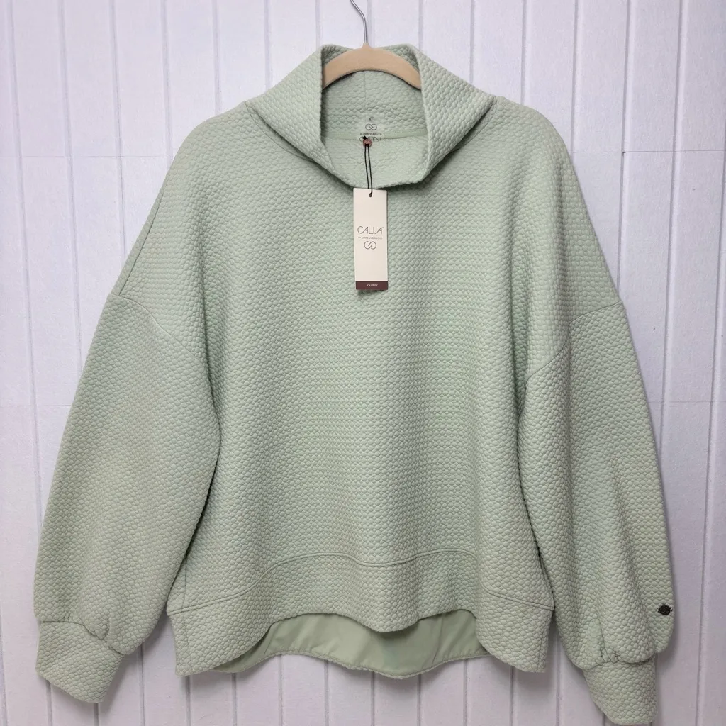 CALIA by Carrie Underwood Fresh Sage Cowl Neck pullover Size XL New Green - Image 1