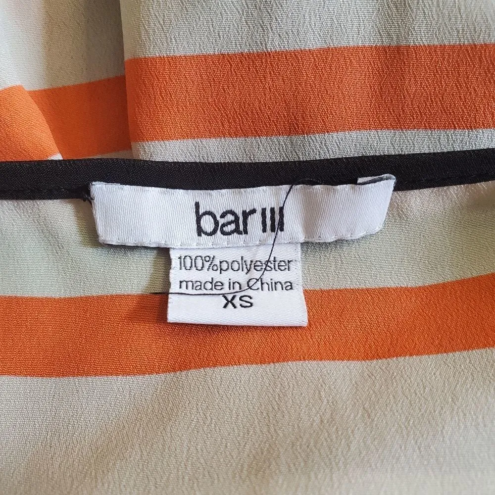 Bar III  Striped Button Down Top (XS) - Image 5