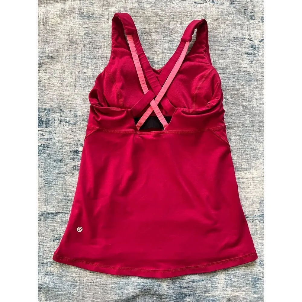 Lululemon Ruby Red / Glossy Stash N Run Athletic Tank Top Size 6 - Image 6