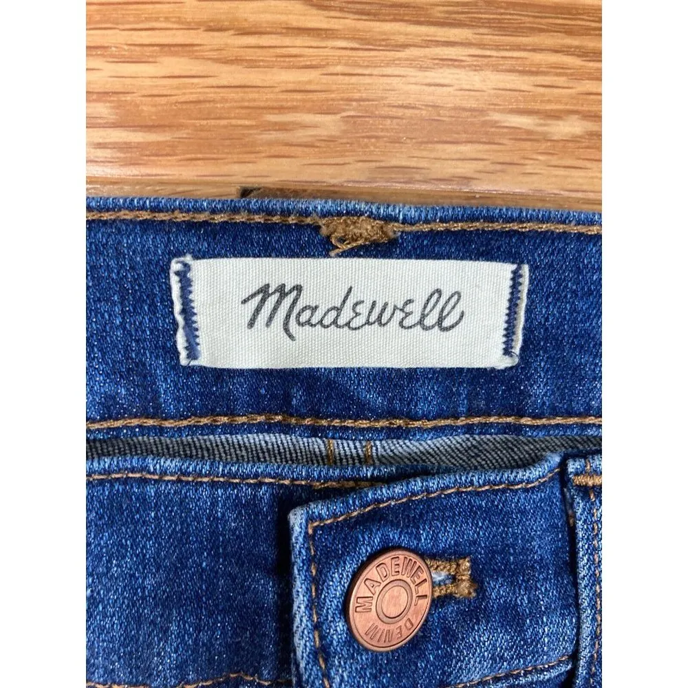 Madewell 10" High Rise Skinny Jeans Womens Size 29 Cutout Tulip Hem Style #K5232 - Image 5