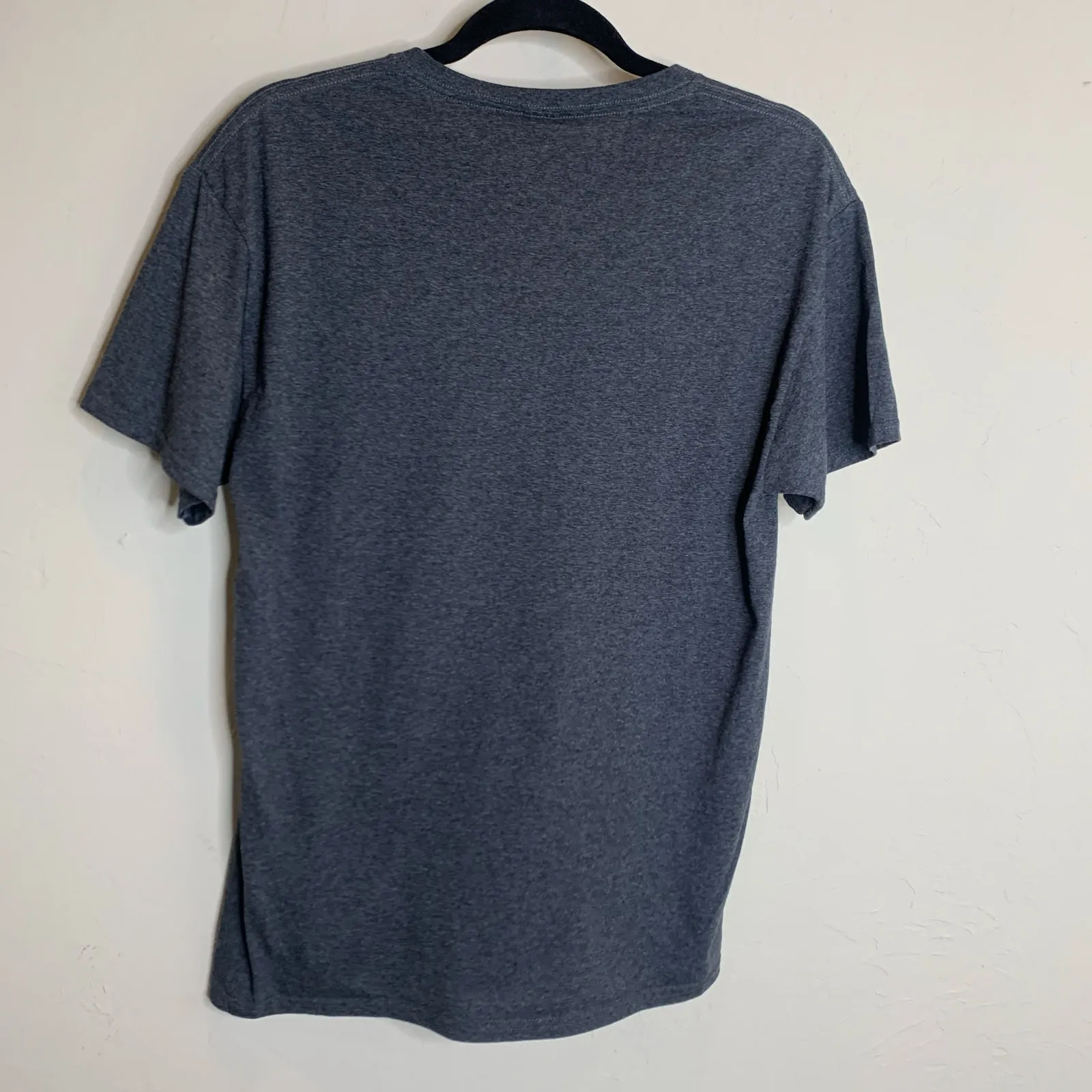 Disney Gray Mickey Mouse Metallic Silver Graphic T Shirt Sz Medium - Image 2