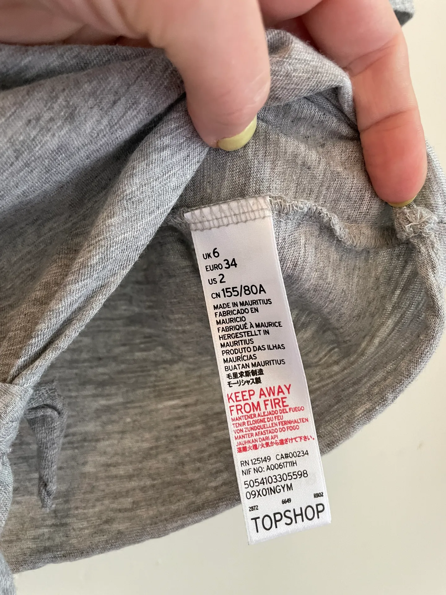 Topshop Grey Crop Top - Image 8