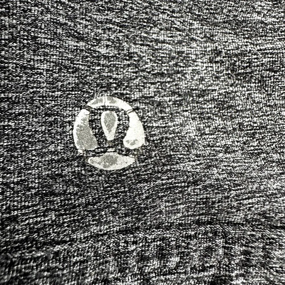 Lululemon All Sport Bra III Luxtreme Lycra Medium Support Heathered Black B/C 10 - Image 4