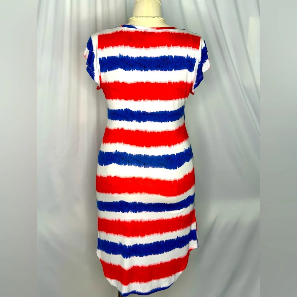 Freshman Juniors' 1996 Tie Dye Stripes American Mini T - Image 4