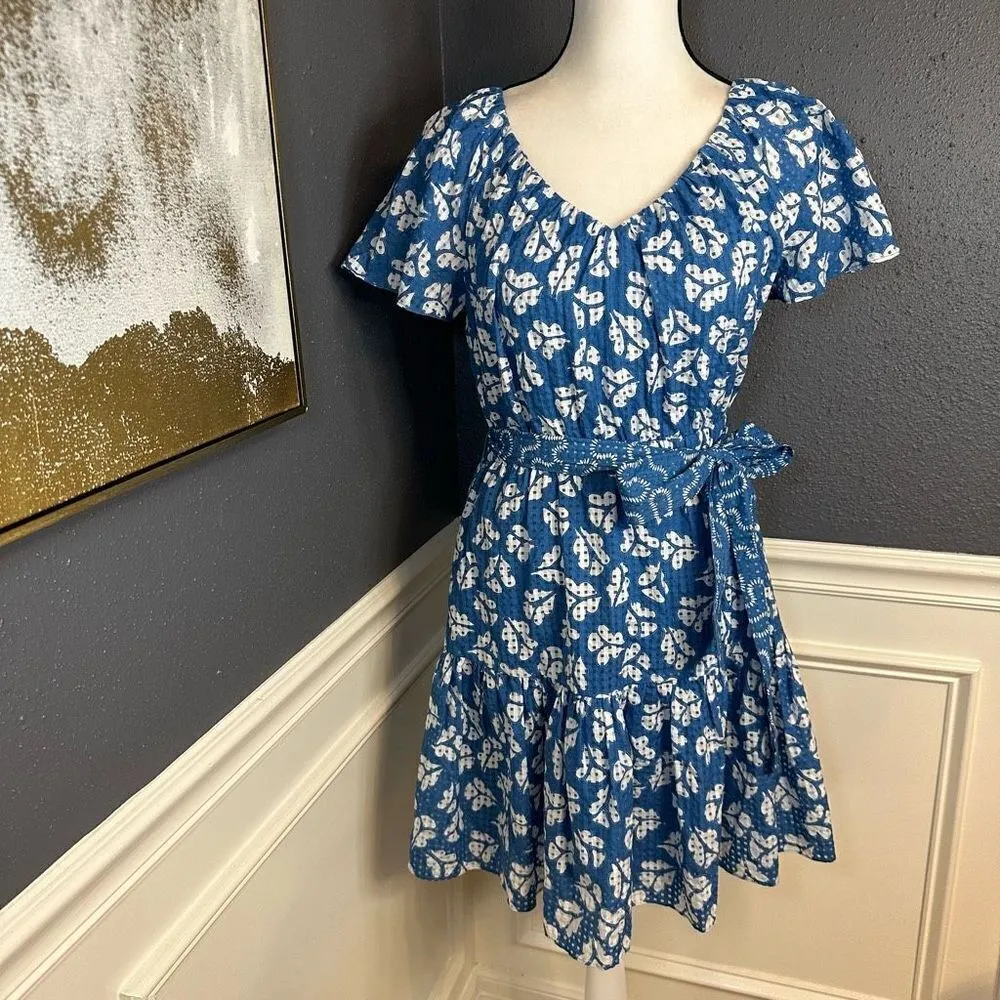 Rebecca Taylor Perla Petal Flutter Sleeve Flounce Hem Dress - Image 6