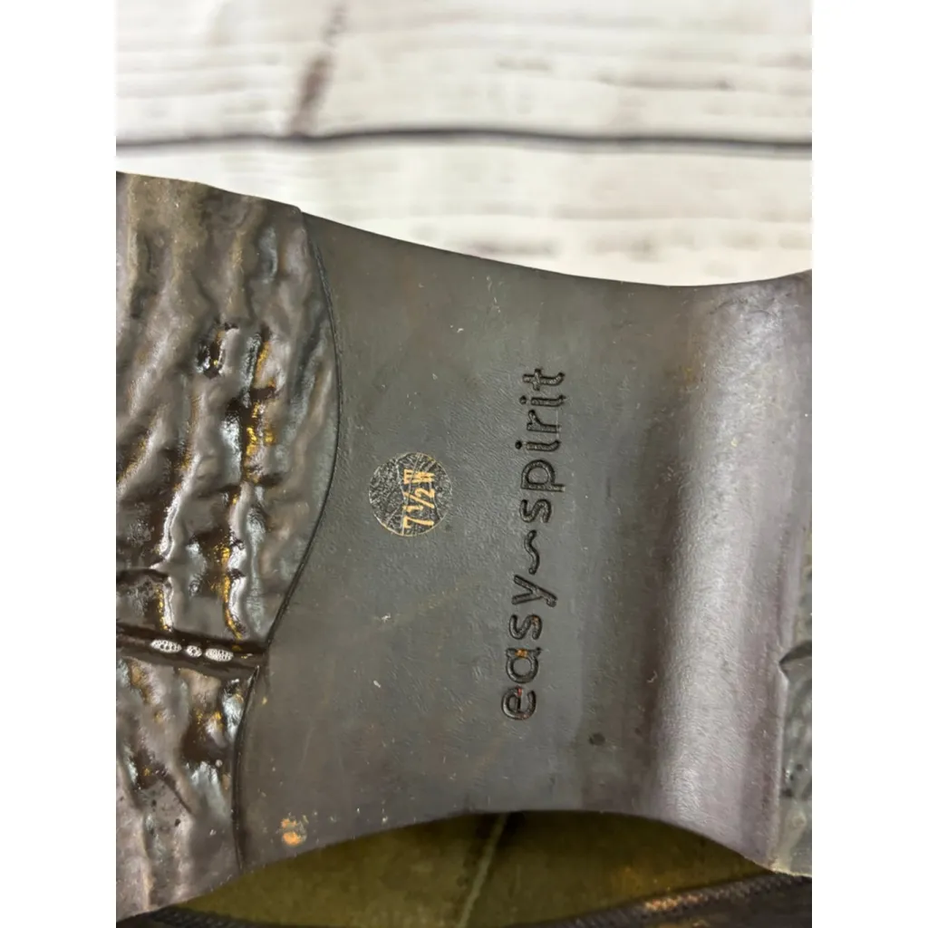 Women's Easy Spirit Martha Stewart Olive Green Suede Ankle Boots 7.5 - Image 12