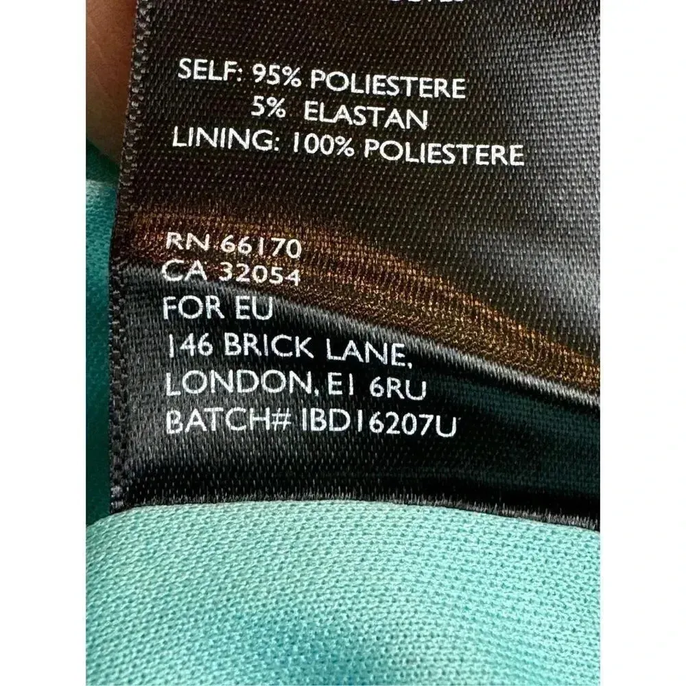 UO Mesh Halter Mini Dress Small Red Blue Checkered Stretch Bodycon Cutout Y2K - Image 8