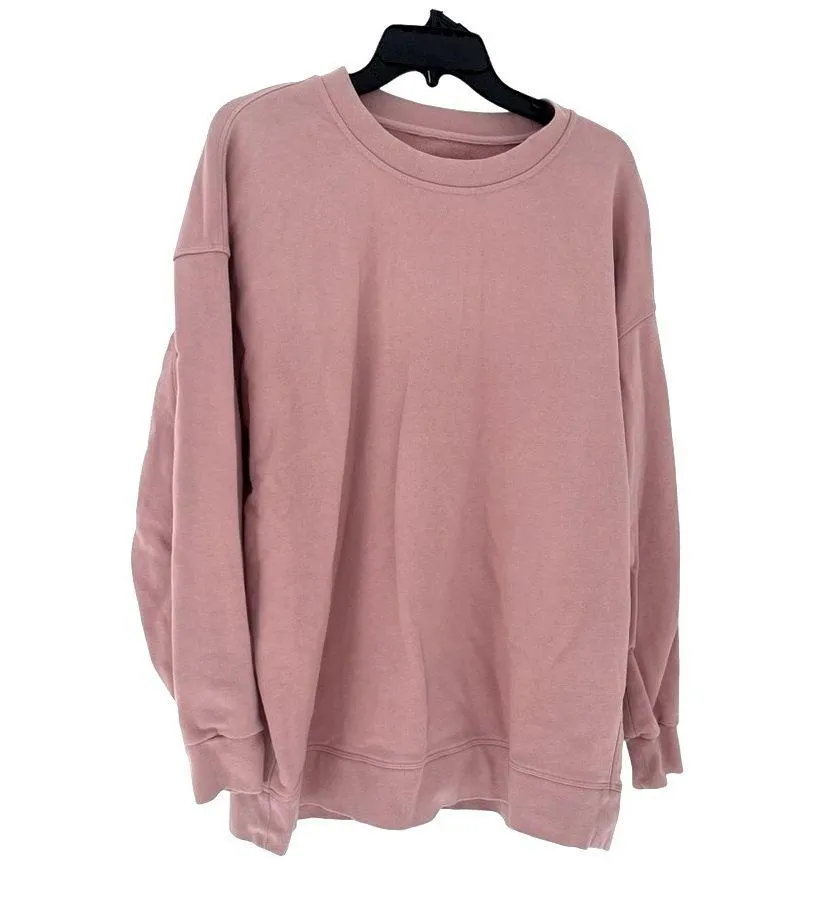 Lululemon Perfectly Oversized Crew Pink Puff Sz L - Image 4
