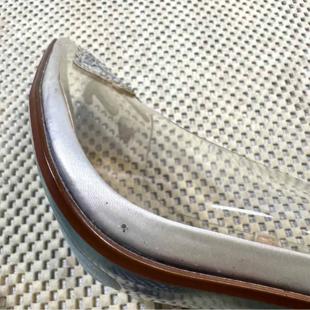 Blue by Betsey Johnson Demi Clear Glitter I Do Bridal Pumps Wedding Size 9 White - Image 9