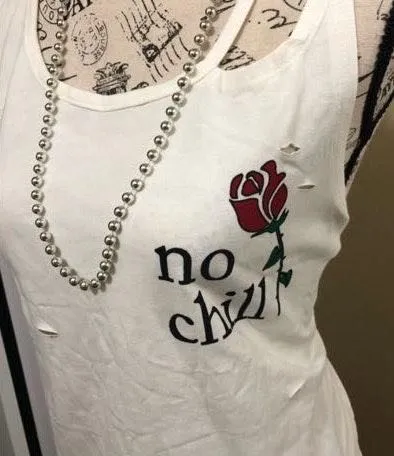 White Distressed Shirt 2X - Image 3