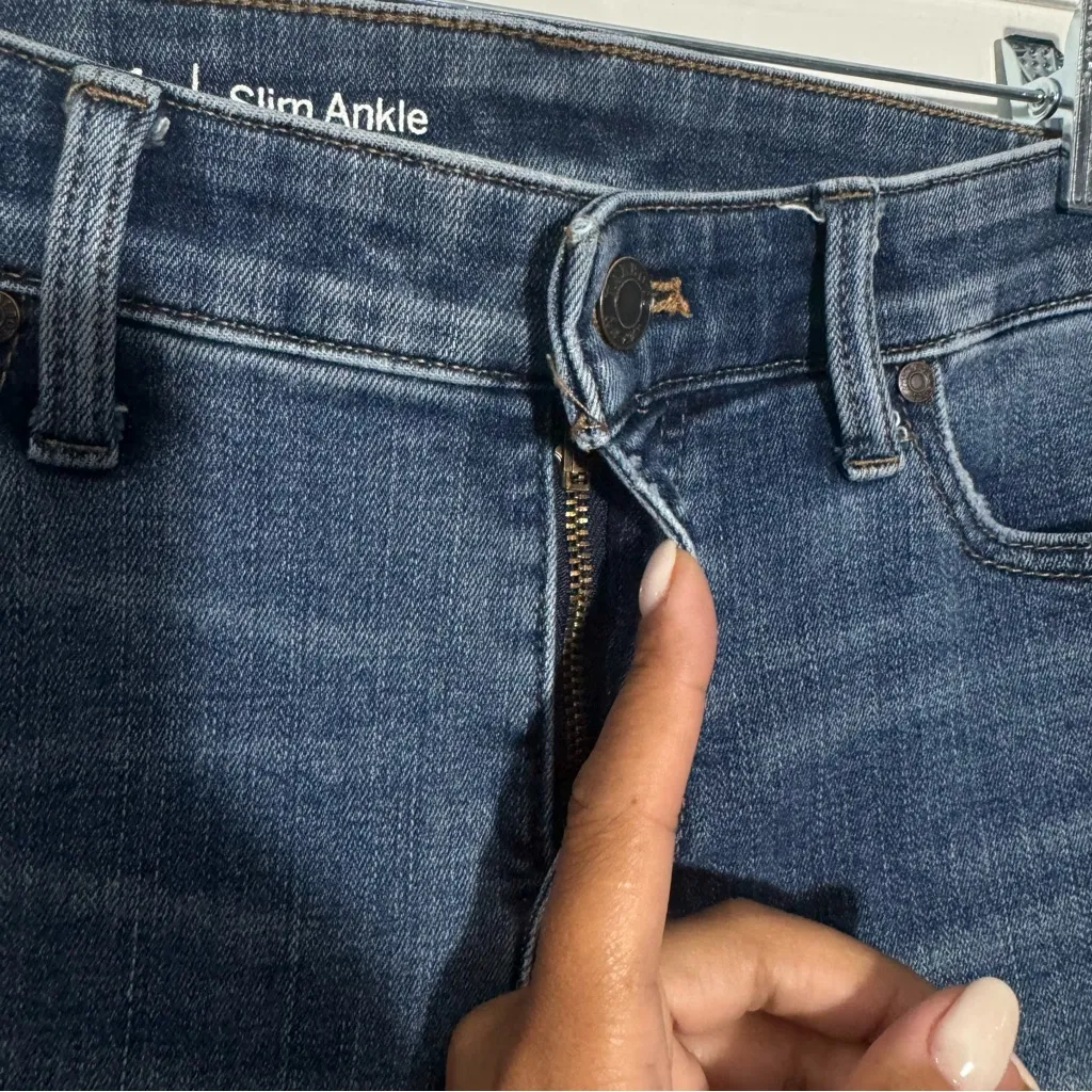 Talbots Slim Ankle Jeans Shadow Side Stripe‎ In Blue Size 4 - Image 4