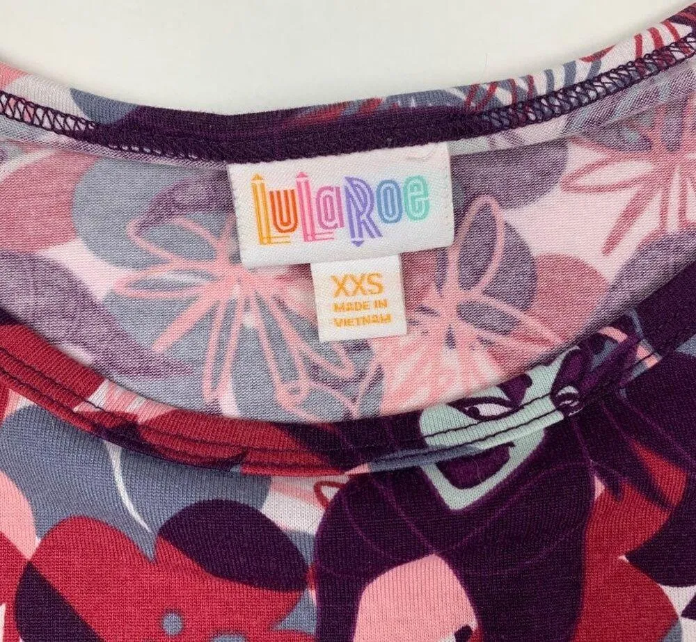 LuLaRoe Irma Disney Villains Maleficent XXS High-Low Short Sleeve Tunic Top - Image 2