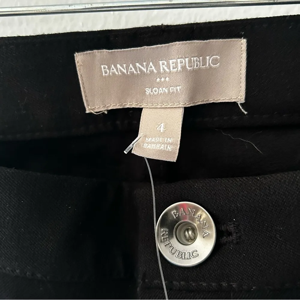 NWT Banana Republic Sloan Skinny Stretch Pants B11 Black Size 4 - Image 5