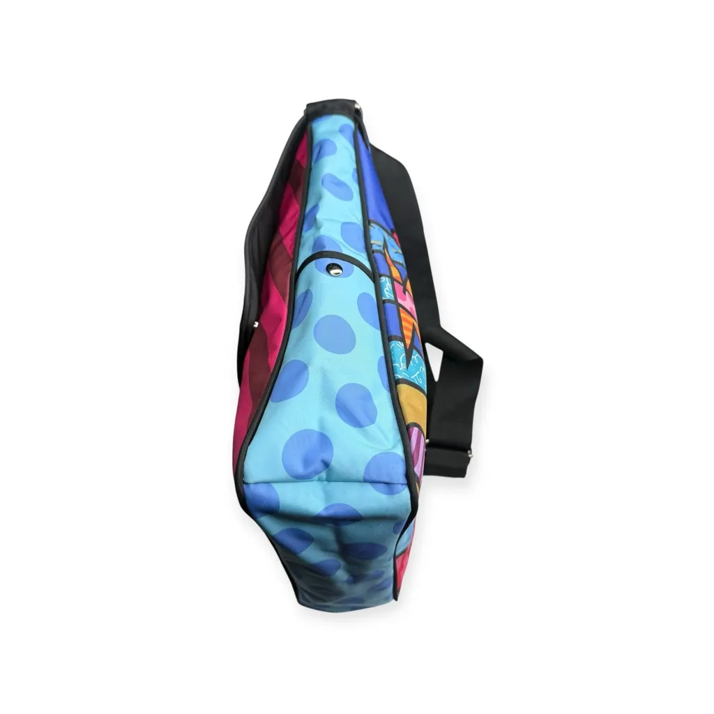 Romero Britto ❤︎︎ Iconic Deeply in Love Laptop iPad Messenger Bag ❤︎︎ Padded ❤︎︎ Blue - Image 4