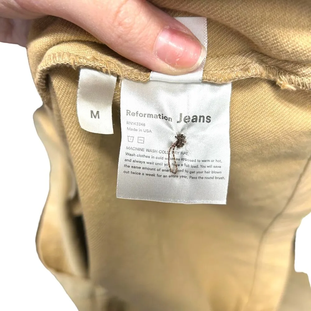 Reformation  Dylan‎ Jacket Wheat Khaki Wash Size Medium - Image 9