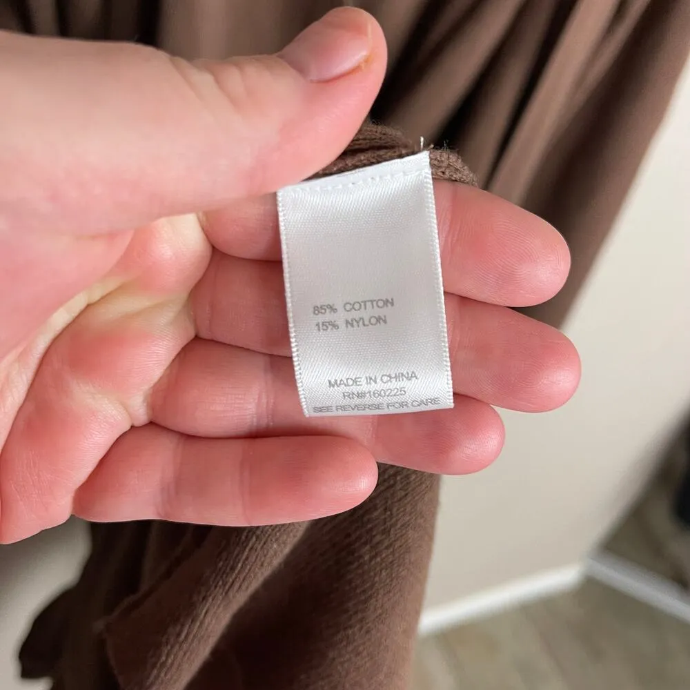 Stictch Drop Oversized Brown Tie Cardigan Size Extra Large - Image 5