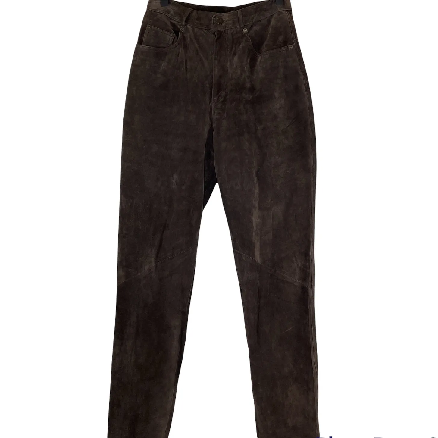 Vakko Sport Genuine Suede High Waist Pants Women’s Small – Chocolate Brown Size 8 - Image 2