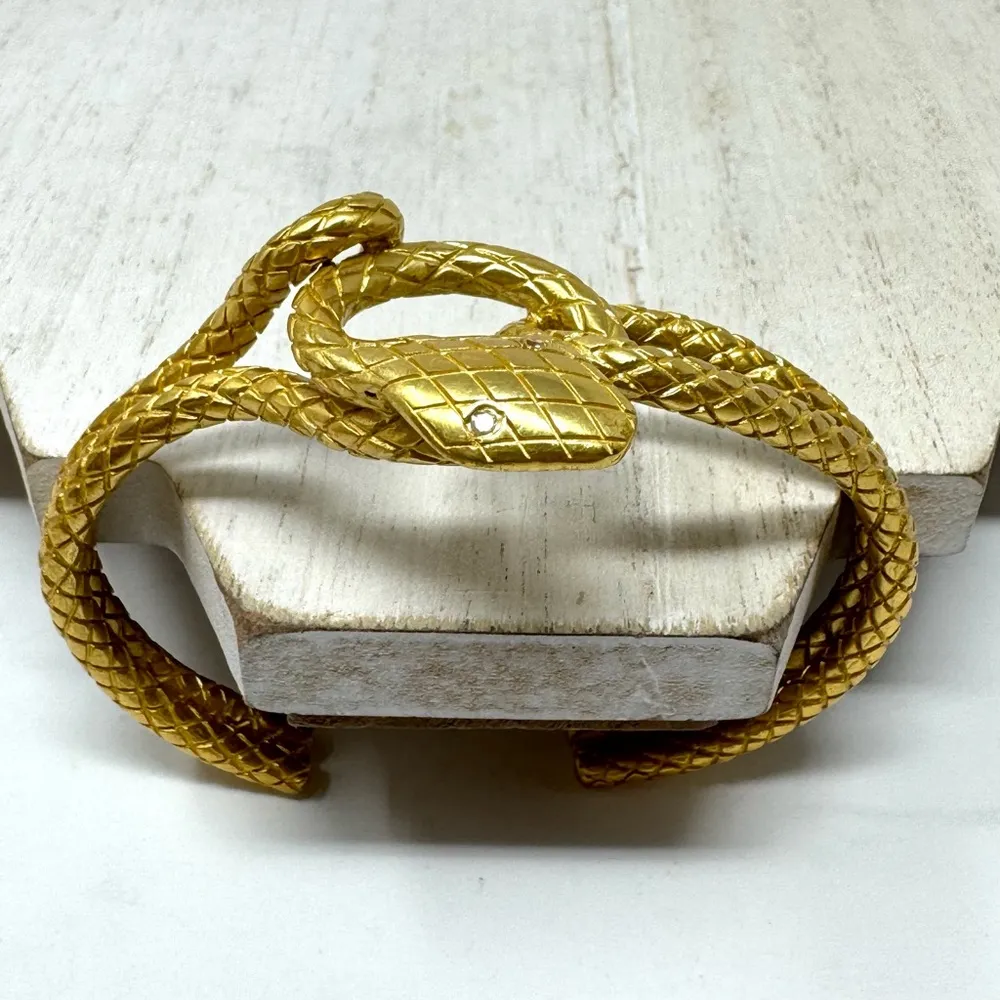 JULIE VOS 24K gold plated serpent cuff, NWOT - Image 11