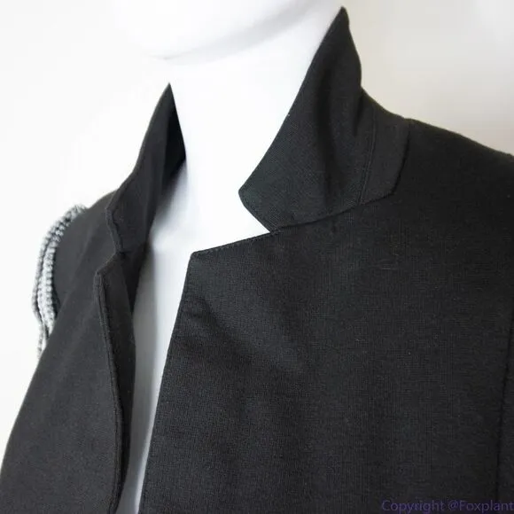 & Danielle black jacket with ribbon‎ on shoulder Black Size L - Image 5