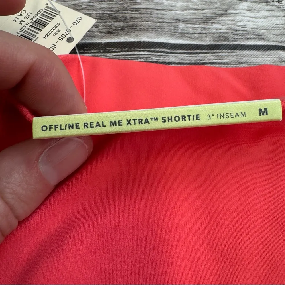 Aerie Offline by  Women's Real Me Xtra Shortie Workout Shorts M Med Medium Coral - Image 6