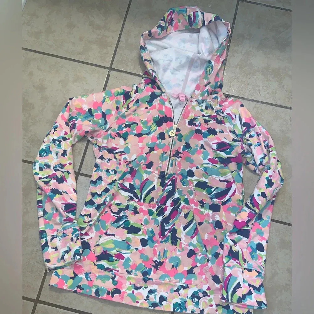 Lilly Pulitzer Hooded skipper popover XS $138 preppy, coastal spring quarter zip - Image 3