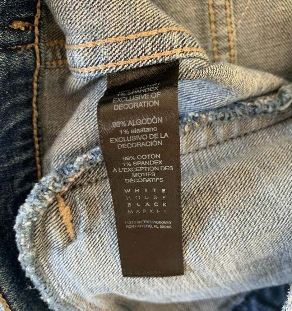 Via Penny Lane Reworked Apparel | Journey Custom Distressed Denim Jacket Size 2 Blue - Image 7