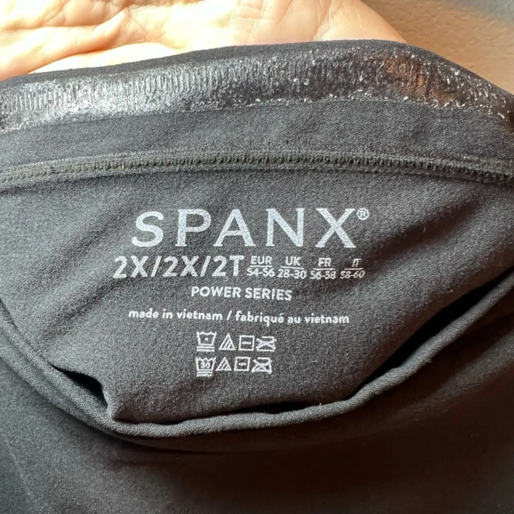 Spanx Power Series High Waisted Shapewear Shorts Black Tummy Control  Women's 2X - Image 9