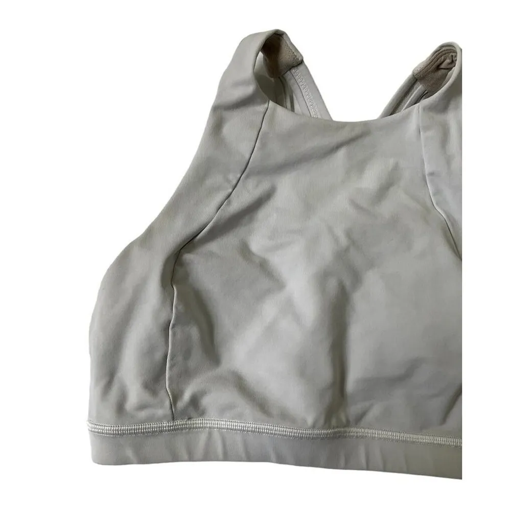 Lululemon Sportsbra Women Size 4 Grayish White Activewear Yoga 10-746 - Image 7