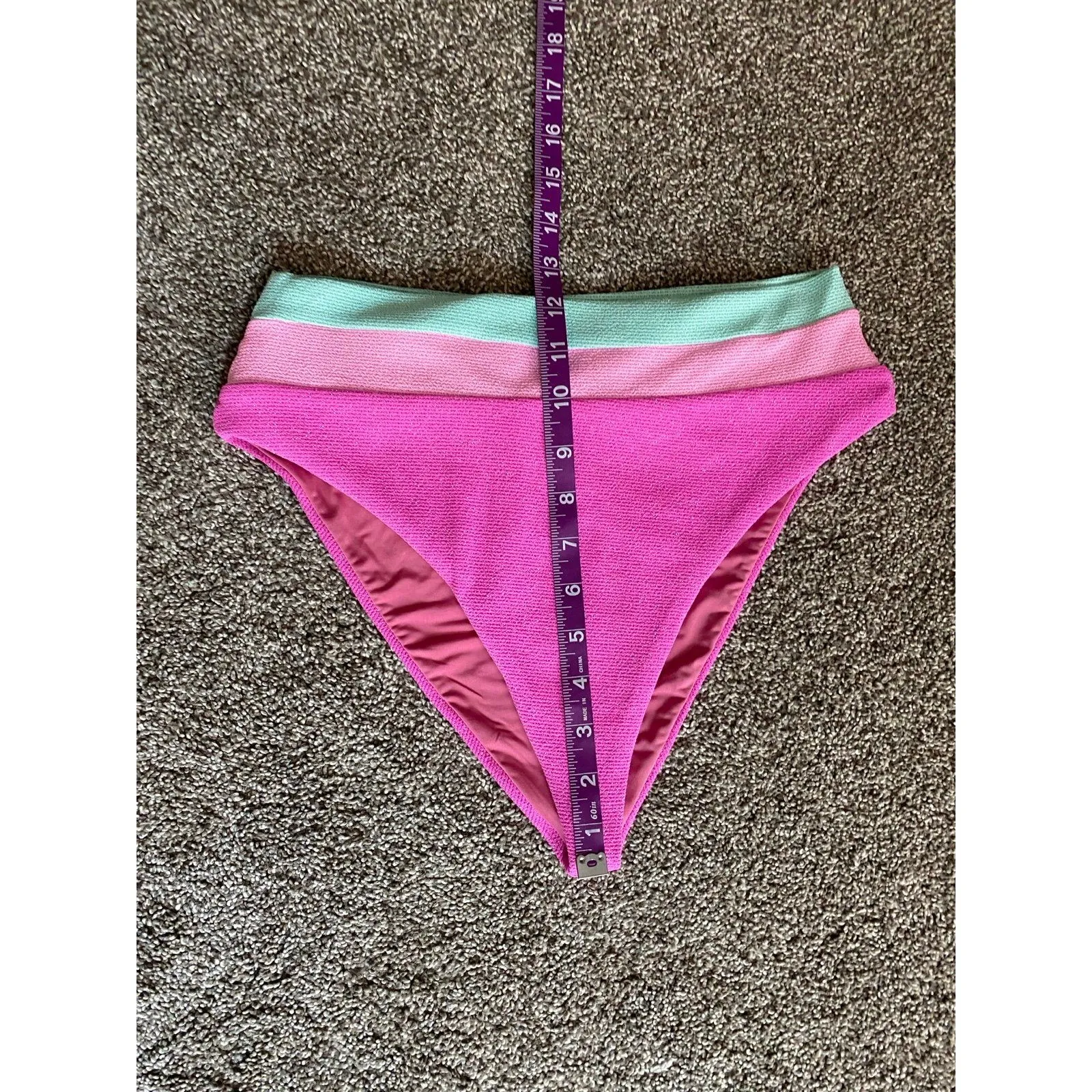 Beach Riot Heidi Bikini Bottom – Colorblock High-Waisted, Size M - Image 6