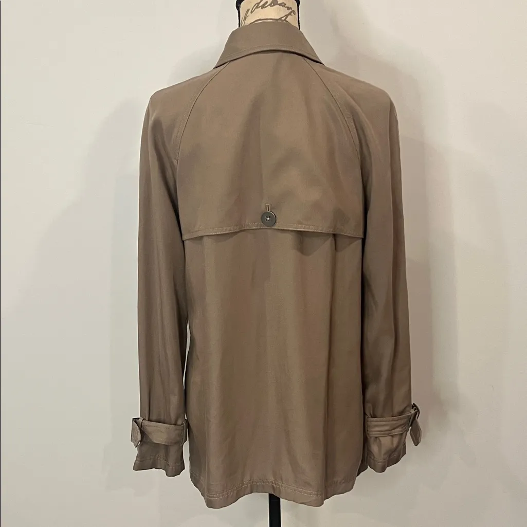WORTH utility top shacket shirt jacket S Brown - Image 2