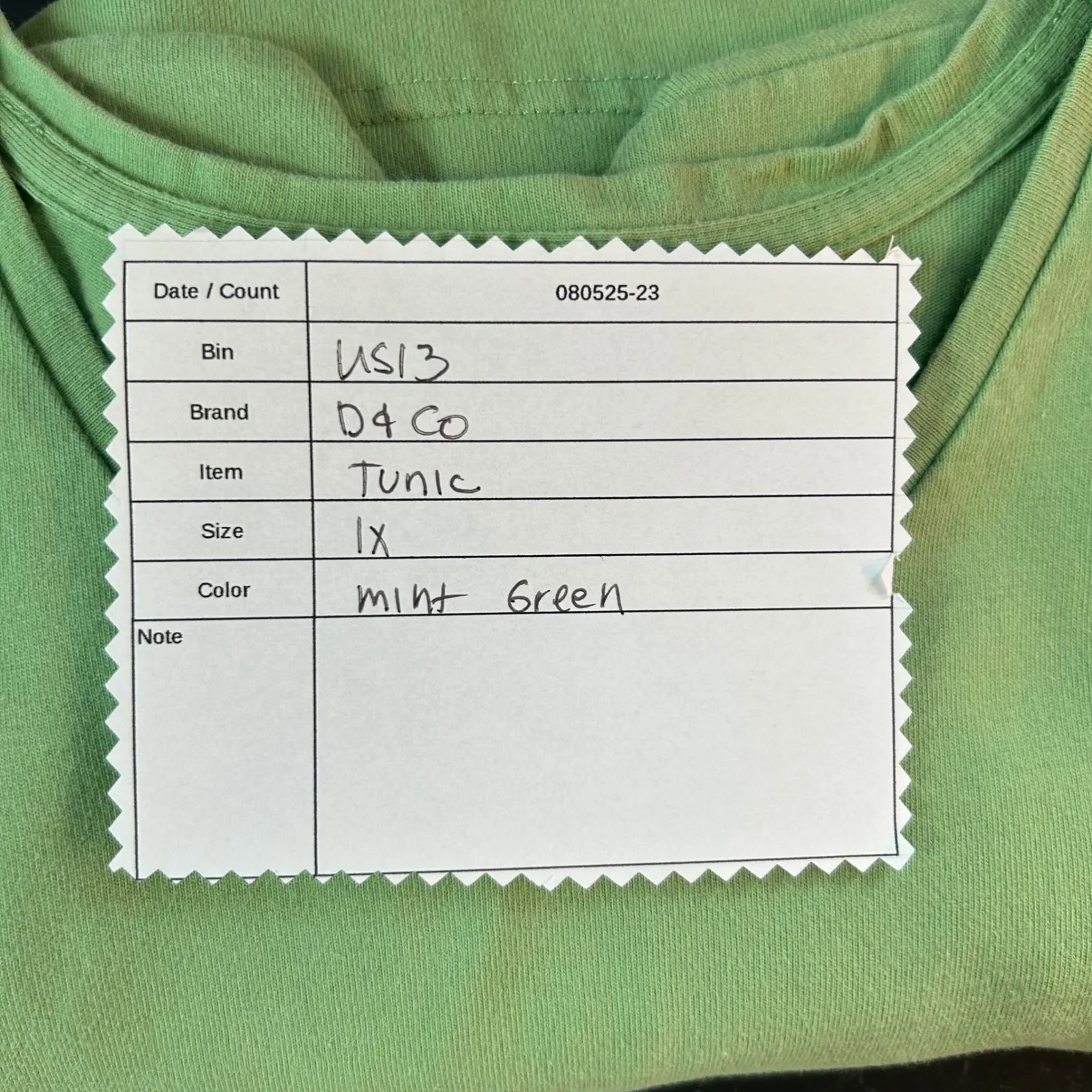 Denim And Co Tunic Top Mint‎ Green 1X - Image 10