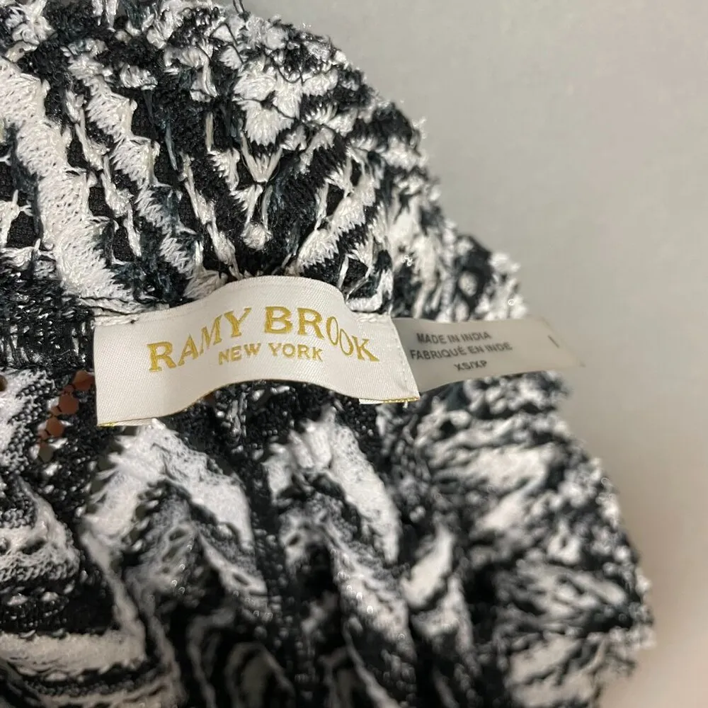 Ramy Brook Taytum Spacedye Chevron Knit Side Slit Swim Cover-Up XS NO DRAWSTRING - Image 4