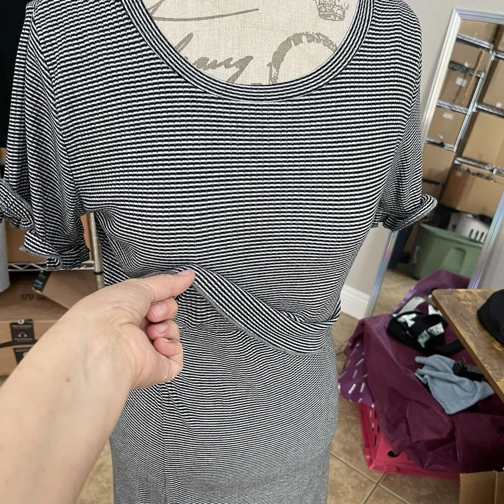 Motherhood Maternity Womens Dress Sz Medium Two Piece Nursing Parisian Modern - Image 11