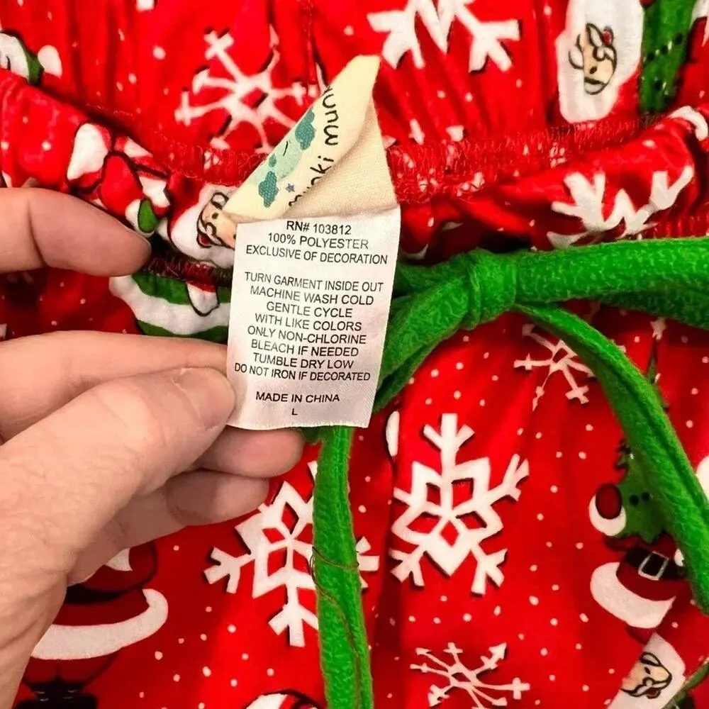 Munki Munki Christmas Holiday Santa Pajama Pants Womens Large - Image 5