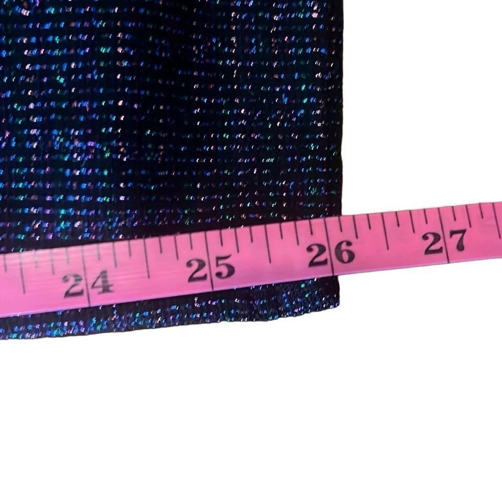 Harlyn XS Navy Pink Metallic Halter Cowl Neck Jumpsuit Glam Party Dressy NYE NWT Blue - Image 15