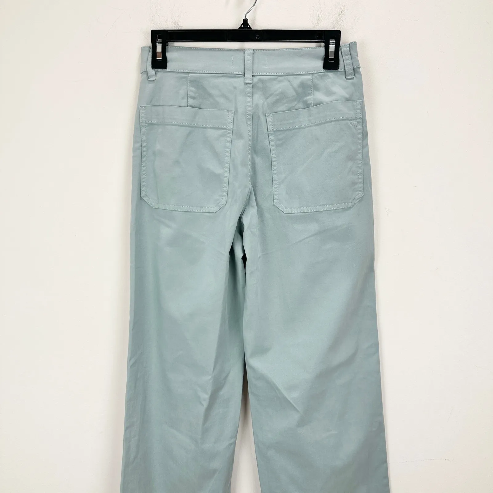 Madewell The Emmett Wide Leg Pant Patch Pocket Blue Horizon High Rise US 26 NWT - Image 14