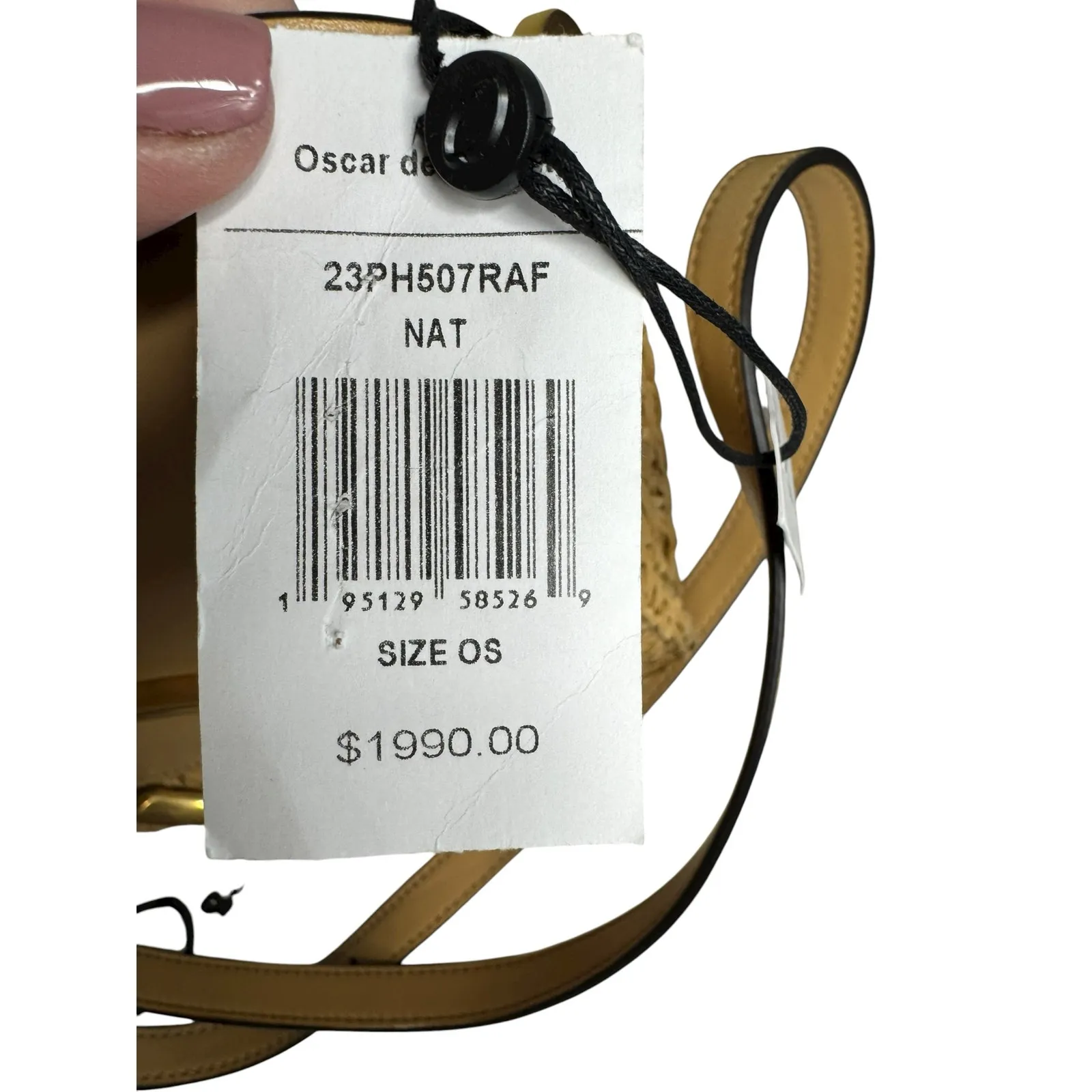 Oscar de la Renta NWT Oath Crochet Raffia Crossbody in Natural - Image 4